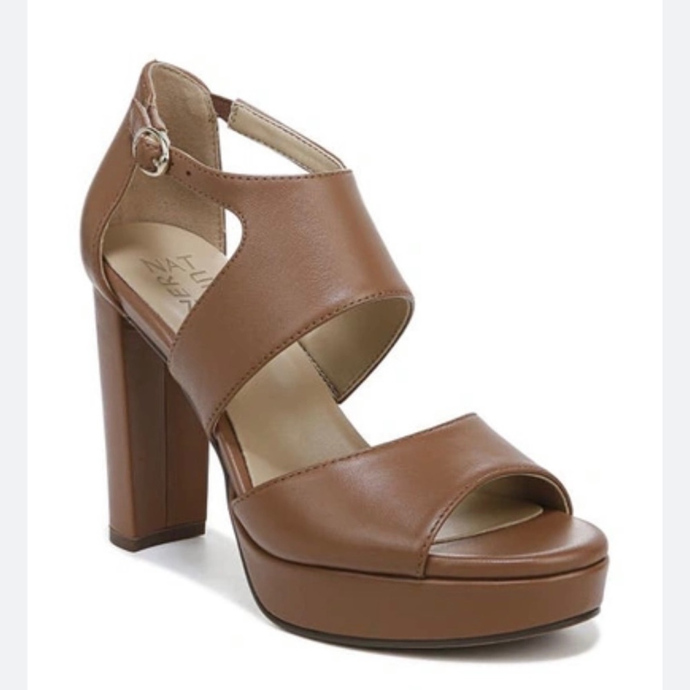 New Naturalizer Mae English Tea Sandals Heels 8.5